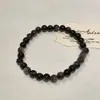 Pulseira de Contas de Obsidiana Negra Natural para Mulheres, Nicho de Luxo Acessível, High-End, Pulseira Exquisita e Bonita, Pulseira Empilhada Retrô