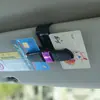 Portagafas para Coche Multifuncional Patrón de Fibra de Carbono Clip Parasol Interior Creativo del Coche Portatarjetas de Boletos Gafas