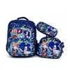 Mochila Escolar Transfronteriza, Mochila Escolar de Dibujos Animados de Cáscara Dura 3D para Estudiante de Primaria, Set de Tres Piezas, Mochila con Ruedas, 8-12 Años