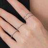 Anillo Sencillo Liso de Plata Esterlina S925 Anillo Granular Temperamento Femenino Textura Retro Utopía Uso Apilado Anillo Fino