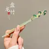 Grampo de Cabelo de Madeira de Alta Qualidade com Franjas e Design Floral, Acessório de Cabelo Estilo Chinês Tradicional para Mulheres, Novo Modelo 2026, Novo Grampo de Cabelo Estilo Chinês