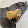 Bolso de cadena acolchado estilo Chanel para mujer, nuevo bolso de moda para hombro o axila, bolso cruzado simple para el día a día, bolso de media luna