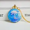 Reloj de Bolsillo Lucky Koi Flor de Loto Moda Flip Reloj de Cuarzo Accesorios Regalo Conmemorativo para Hombres y Mujeres Venta al por Mayor de Fábrica de Relojes