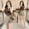 Conjunto de Moda Estilo Old Money para Mujer Verano 2026 Nuevo Elegante Chic Top de Punto sin Mangas Shorts Conjunto de Dos Piezas Tendencia