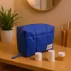 Bolsa de Cosméticos Personalizada de Fábrica, Material de Jaqueta de Penas, Bolsa de Armazenamento de Cosméticos, Bolsa de Viagem de Nylon, Estojo de Lápis, Bolsa de Papelaria