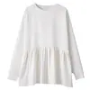Roupa de Maternidade Outono e Inverno Conjunto Moda Acolchoado Manga Longa Casaco Amplo Veludo Branco Top Calça Wide Leg Conjunto de Duas Peças