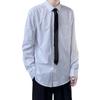 Camisa blanca de manga larga para hombre holgada para pareja estilo coreano tendencia juvenil ropa de clase para foto de graduación de estudiante camisa casual para hombre