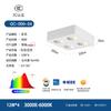 Foco LED ultrafino de montaje abierto con diseño de panal, antideslumbrante, de cuatro cabezales, cuadrado, para restaurante, lámpara inteligente de techo sin cabezal.