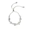 Pulsera Retro Francesa Versátil de Diamante Completo con Perla y Diseño Minimalista de Lujo Ligero Único
