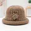 Sombreros para mujeres de mediana edad y ancianas, sombrero cálido de invierno para mamá, grueso con terciopelo, sombrero tipo cubo para personas mayores, abuela, sombrero de lana tejido para señora mayor