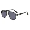 Gafas de Sol Unisex Metálicas Poligonales de Doble Puente Nuevo Modelo Amazon Transfronterizo Gafas de Sol para Comercio Exterior Uv400Gm