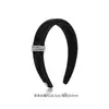 Diadema de Perlas del Mismo Estilo de Zhao Lusi para Mujer, Nueva Diadema Negra Elegante para Chicas Ricas, Accesorio para el Cabello de Corona Alta que Hace que la Cara Parezca Más Pequeña