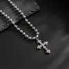 Collar Nuevo Transversal con Forma de Cruz Europea y Americana, Accesorio Masculino de Nicho de Lujo Ligero, Joyería de Cuello Versátil de Moda