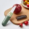 Cuchillo para fruta de doble propósito se puede cortar y cortar cuchillo para fruta 2 en 1 pelador portátil de acero inoxidable cuchillo para fruta y verdura pelador