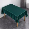 Suministro directo de fábrica mantel de tela de sección rectangular brillante de color sólido para escena de banquetes de hotel de alta gama, boda, mantel de satén