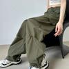 Overol Blanco Americano para Mujer Verano Delgado Moderno Combinable Holgado Adelgazante Pierna Pantalón Casual Cintura Alta Pantalón Deportivo