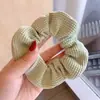 Scrunchie de Alta Qualidade Estilo Coreano para Mulheres, Elástico de Cabelo com Laço de Tecido da Moda, Acessório de Cabelo Corda para Coque Doce e Fofo