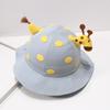 Sombrero de Pescador para Bebé Primavera y Otoño Lindo Versátil Súper Adorable Sombrero de Cubo Protector Solar Dibujo Animado Jirafa para Niños y Niñas de 12 Meses en Adelante
