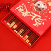 Palillos de Año Nuevo Palillos de Madera para Alitas de Pollo Caja de Regalo 10 Pares Caja de Regalo de Sándalo Rojo Embalaje Año del Caballo Palillos de Madera Sin Pintura Sin Cera