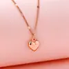 Colar Coração Simples Retrô em Prata de Lei S925 Moda Feminina Versátil Pequeno e Requintado Pingente em Formato de Coração Colar Venda por Atacado