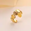 Estilo Ins Personalidad Nicho Acero Inoxidable de Alta Calidad Chapado en Oro de 18K Anillo para Mujer Simple Todo Fósforo Anillo Pulsera Transfronterizo