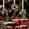 Colgante de Navidad acrílico transparente transfronterizo creativo DIY en blanco etiqueta de decoración redonda para fiesta temática navideña
