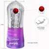 Taza de Avión Recargable de 10 Frecuencias con Bolas Explosivas y Bolas Vibratorias, Dispositivo de Masturbación Masculina Multicanal Transparente de Cristal para Ejercicio de Larga Duración