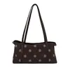 Bolso tote de lona con lunares estilo coreano de gran capacidad para mujer, bolso de hombro o axila texturizado de nicho, bolso de mano casual para compras