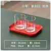 Bandeja Rectangular de Color Sólido Estilo Nórdico Juego de Tazas de Té para el Hogar Plástico Creativo Plato de Frutas para Comedor