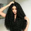 Perucas de comércio exterior transfronteiriças, perucas europeias e americanas da moda com front lace e cachos pequenos de aço, perucas de front lace populares na África