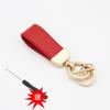 Chaveiro de carro de pele de ovelha francesa, chaveiro com padrão de lichia colorido, pingente de carro da moda, acessórios fofos para bolsa feminina