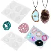 Molde de gota de cristal para bricolaje, joyería hecha a mano, colgante de piedra, imitación de jade, molde de silicona irregular