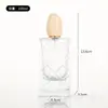 Frasco de Perfume Xadrez Simples em Forma de Diamante, Frasco Borrifador Cosmético de Vidro Espesso, Frasco Vazio para Recarga de Perfume, Frasco de Amostra Portátil