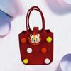 Bolsa de Fieltro Hecha a Medida de Dibujos Animados con Pompones, Bolso de Mano de Fieltro, Bolsa de Regalo, Boda, Primer Cumpleaños, Regalo para Bebé, Bolsa Pequeña