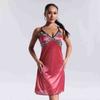 Pijama Nuevo de Mujer Primavera/Verano 2026 Comercio Exterior para Mujer Camisola de Seda de Hielo con Ribete de Encaje Camisón Venta al por Mayor Transfronteriza