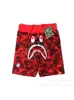 Pantalones Cortos Casuales de Verano con Estampado de Cabeza de Tiburón para Hombre Marca Trendy Transfronteriza Pantalones Casuales de Camuflaje Tejido de Rizo Pantalones Cortos de Alta Calidad