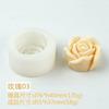 Molde de silicona con forma de flor estéreo, para tartas, pasteles, aromaterapia, velas de yeso, flores de peonía y rosas blancas frías.