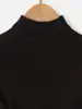 Nuevo suéter de punto de lana merino ultrafina para mujer de otoño, top básico liso de cuello semialto para mujer