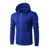 Ventas Directas Transfronterizas de Ebay Cárdigan con Cremallera para Hombre Sudadera Deportiva Casual de Color Sólido con Capucha y Manga Larga Marca de Tendencia Europea y Americana