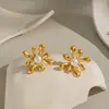 Pendientes de Flor Fresca Perla Elegantes para Niñas, Estilo Retro Literario, Vacaciones, Paseo por el Parque, Impermeables, No se Desvanecen, Hipoalergénicos