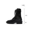 Estilo Influenciador Digital Casal Novos Sapatos Femininos Outono e Inverno 2024 Estilo Britânico Salto Grosso Sola Grossa Botas Martin Botas Curtas para Mulheres