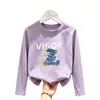 Camiseta de Manga Larga para Niños Niños 2026 Primavera/Otoño Nueva Dibujos Animados Linda Algodón Puro Versátil Camiseta Básica para Niños