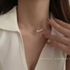 Collar de perlas de nicho de lujo ligero 2022, nuevo diseño de nicho de cadena de clavícula para mujer, cadena de suéter con sentido, accesorios simples