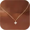 Amazon Collar con colgante de herradura de oro real de 14K transfronterizo, cadena para la clavícula de girasol, nuevo estilo de moda 2026 para mujer