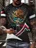Venta Directa de Fábrica Original de Verano Moda Tendencia Nuevo Estilo Europeo y Americano Transfronterizo Manga Corta Camisa Casual para Hombre Estampado de Águila