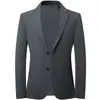 Traje Casual de Hombre para Primavera y Otoño Clásico de Gama Alta Corte Delgado Color Sólido Blazer Formal de Negocios para Hombre