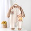 Macacão de inverno para bebê recém-nascido sem ossos desenho animado forrado com lã quente macacão manga comprida roupa de escalada