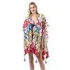 Explosiones Europeas y Americanas Amazon Nueva Bufanda Estampada de Algodón Twill para Mujer Parasol Chal Dividido Bufanda de Playa