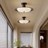 Luz de Pasillo para el Hogar de Espectro Completo Avanzada Estilo Francés Medio y Antiguo Estilo Americano Luz de Dormitorio Entrada de Pasillo Balcón Retro Superior