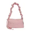 2026 Nova Moda Elegante Grande Capacidade Casual Feminina Estrela Cordão Design Pregueado Simples Bolsa de Ombro ou Axila
